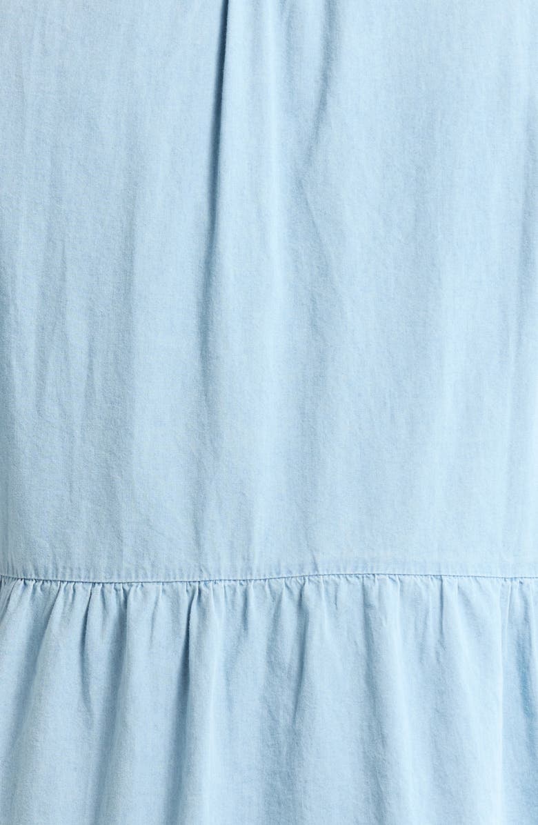 SUGARLIPS Haysville Jacey Babydoll Cotton Chambray Minidress, Alternate, color, Medium-Denim