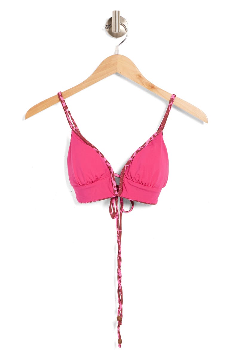 Maaji Mezcal Parade Reversible Longline Triangle Bikini Top, Alternate, color, 