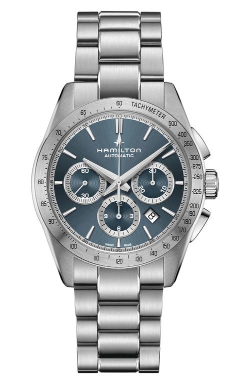 Hamilton Jazzmaster Performer Automatic Bracelet Chronograph Watch, 42mm in Blue at Nordstrom