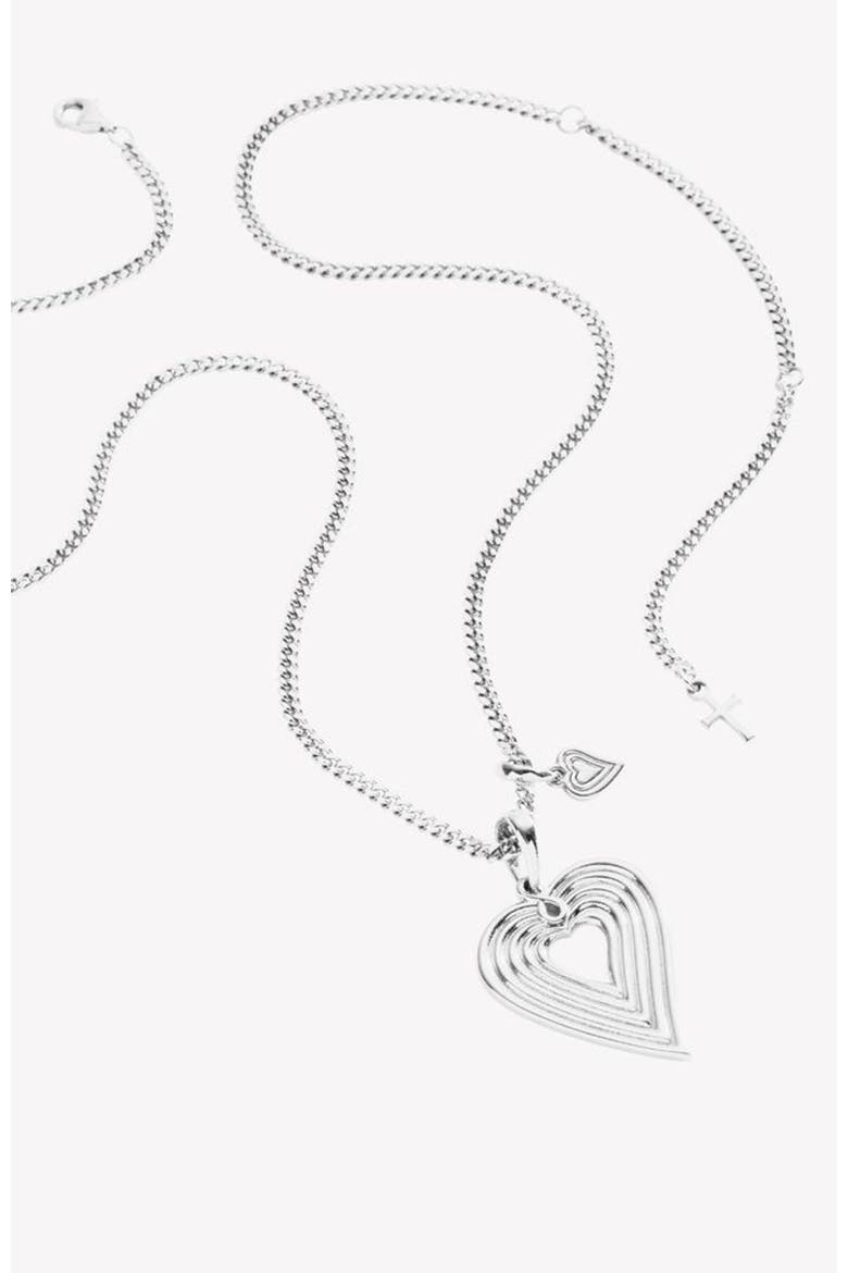 Emanate Love Heart Pendant Necklace, Alternate, color, Sterling Silver