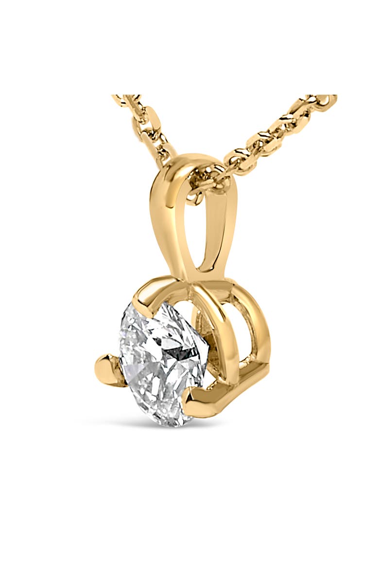 14K Yellow Gold 3/8 Cttw 3 Prong Martini Set Diamond Solitaire Pendant Necklace, Alternate, color, Yellow