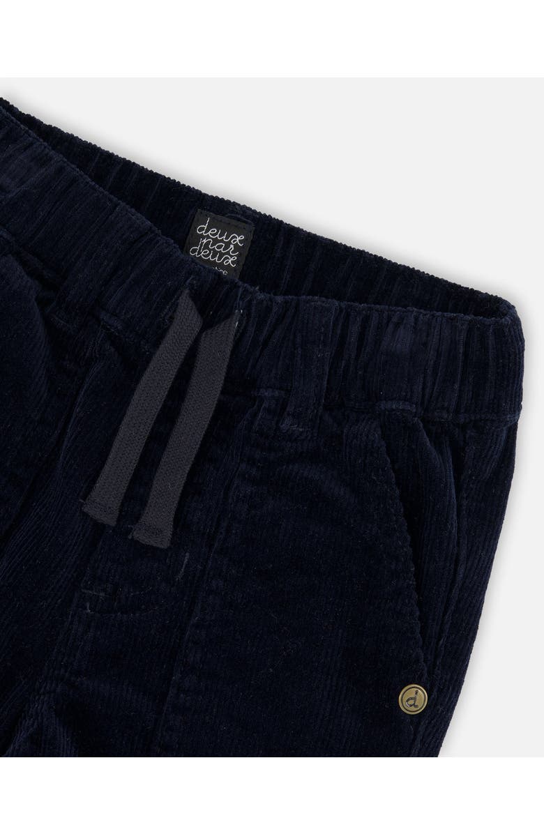 Deux par Deux Little Boy's Stretch Corduroy Jogger Pants Navy, Alternate, color,