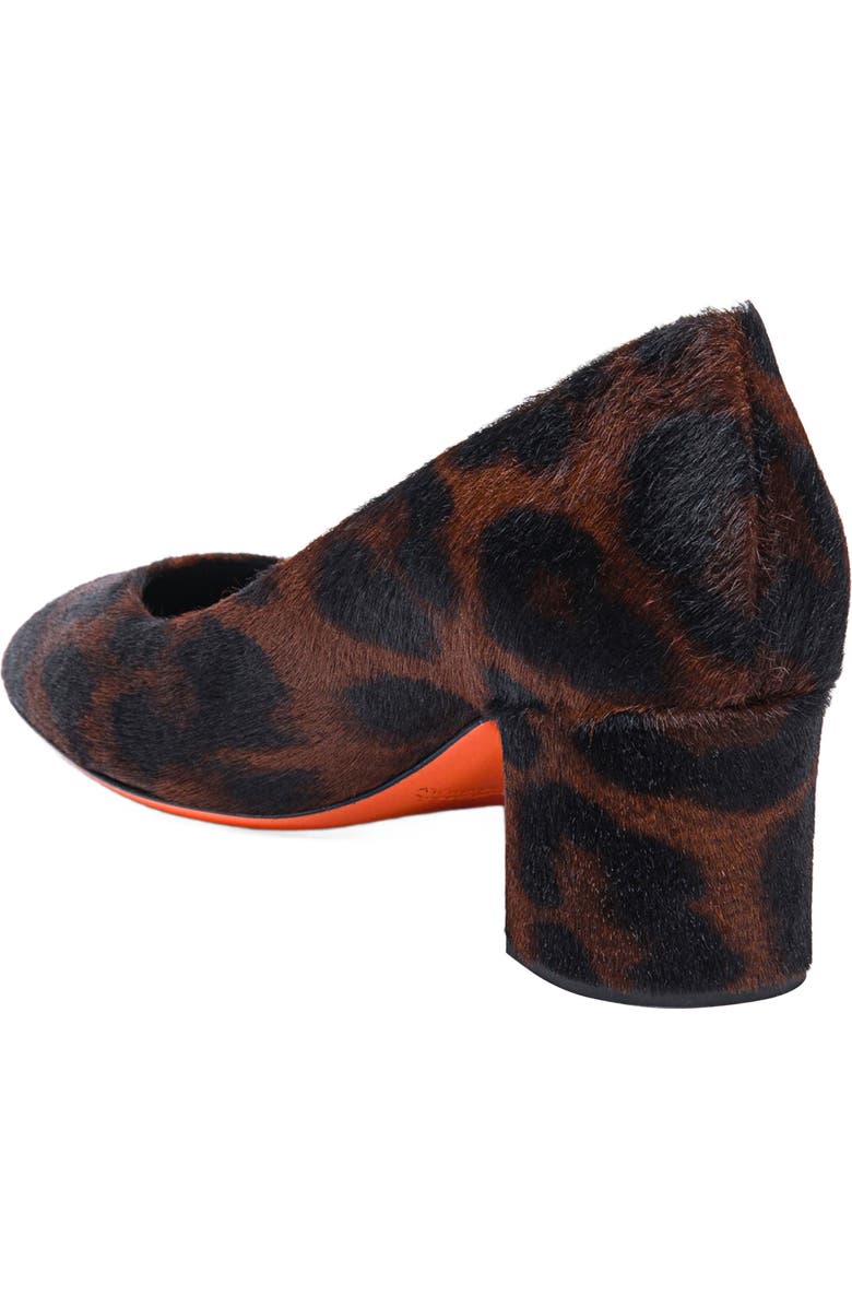 Santoni Women's animal-print cavallino low-heel pump, Alternate, color, Light Brown