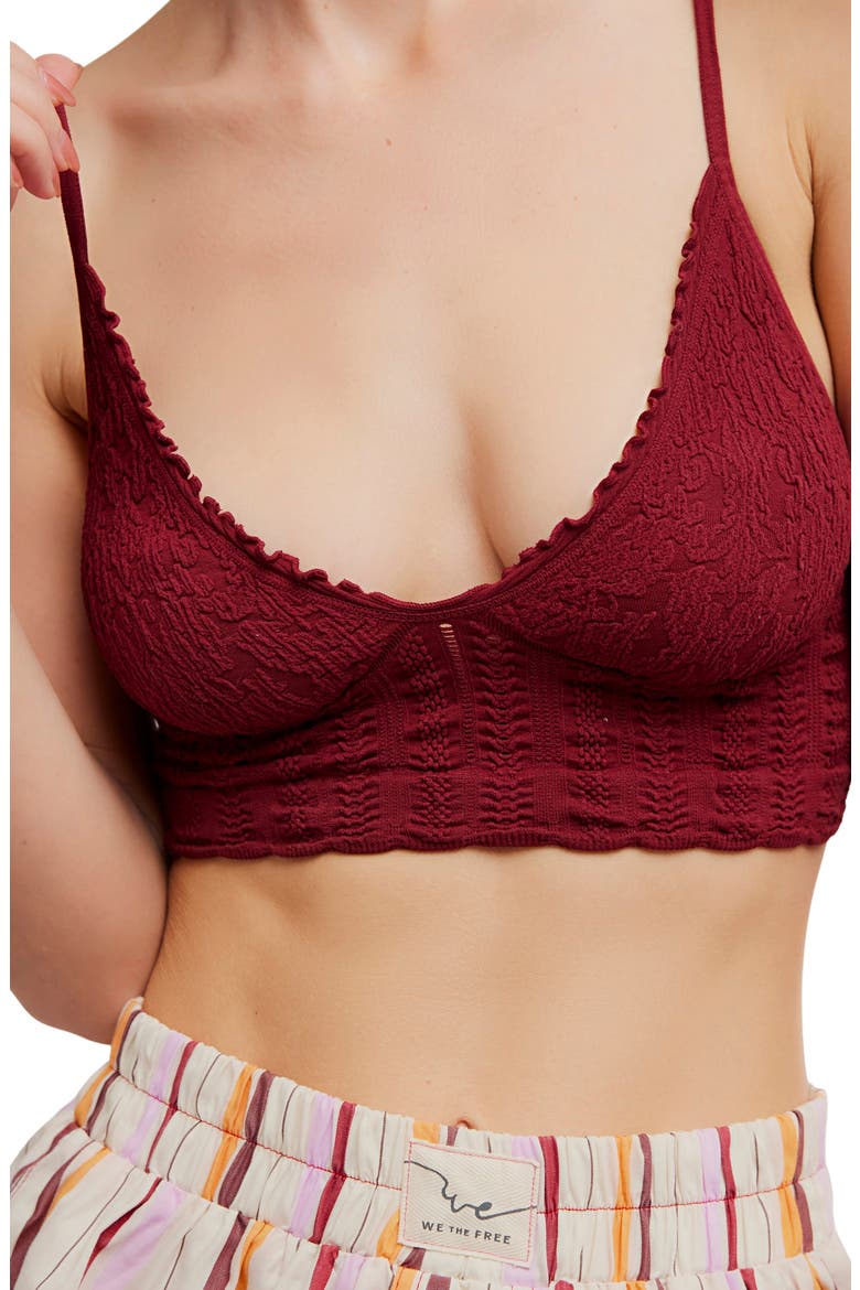 Heirloom Seamless Bralette, Alternate, color, POMEGRANATE
