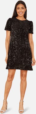 Yumi Sequin Tunic Mini Dress