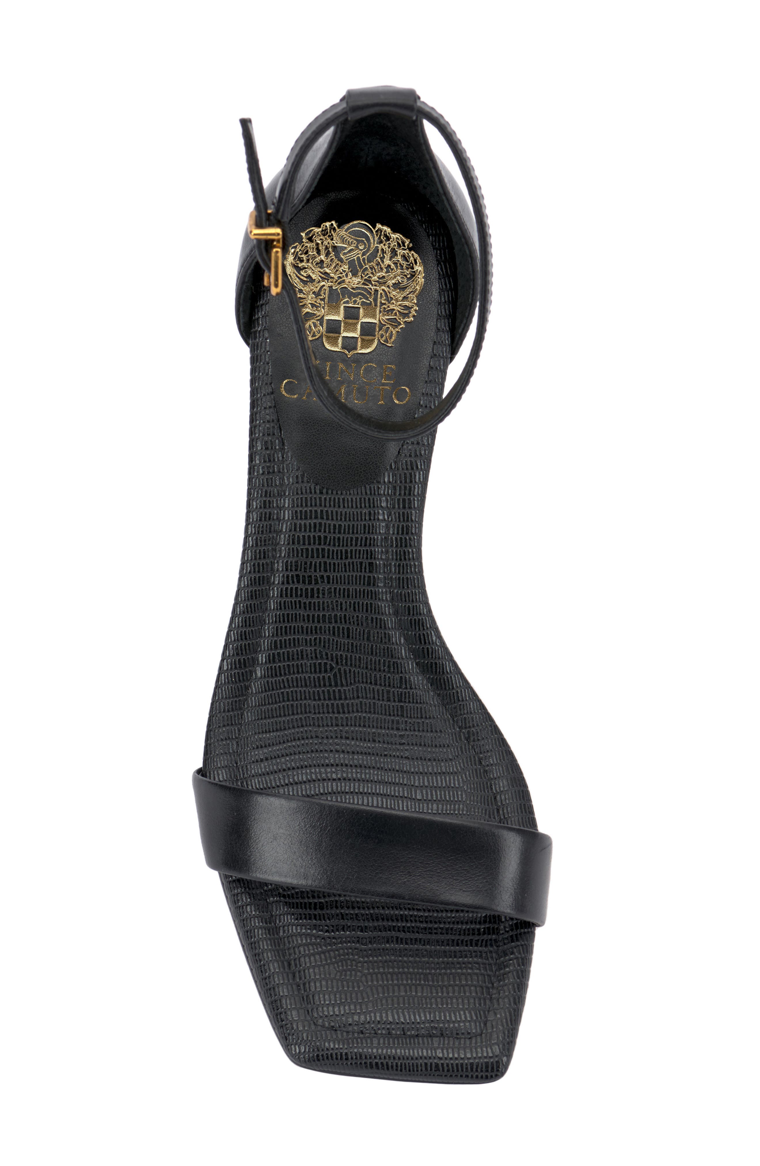 Vince Camuto Vinkely Square Toe Kitten Heel Sandal, Alternate, color, 