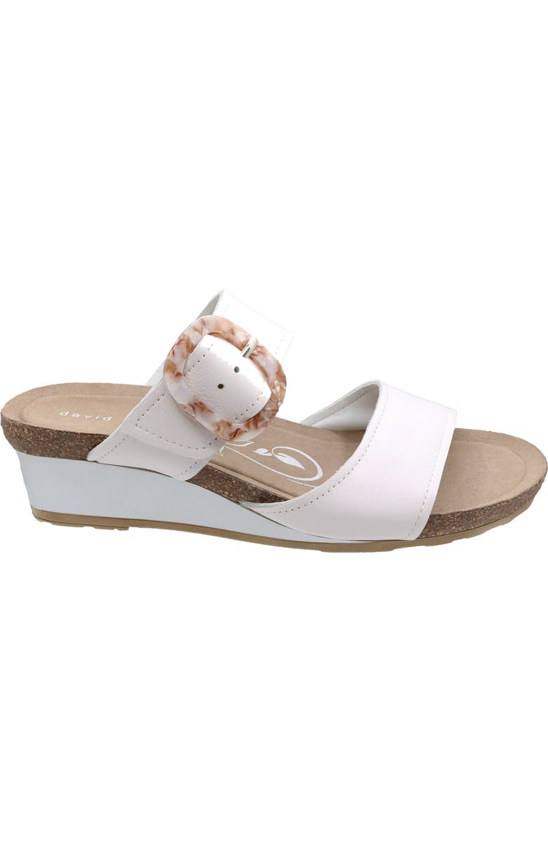 David Tate Fantasy Platform Wedge Slide Sandal, Alternate, color, White