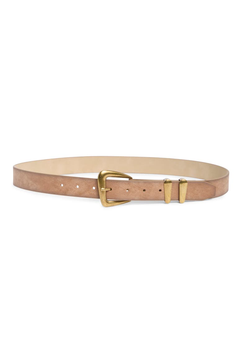 Slanted Buckle Textured Belt, Main, color, COGNAC