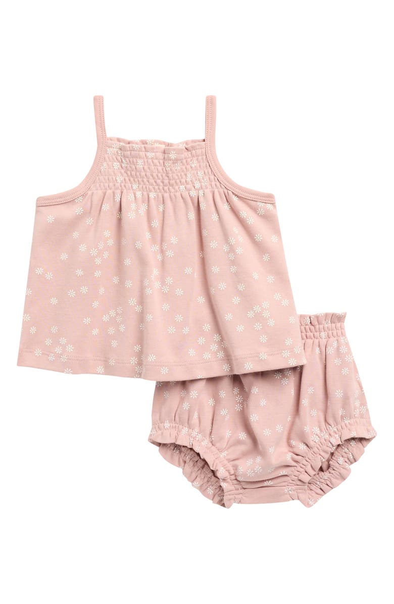 QUINCY MAE Smocked Tank & Bloomers Set, Main, color, Mauve
