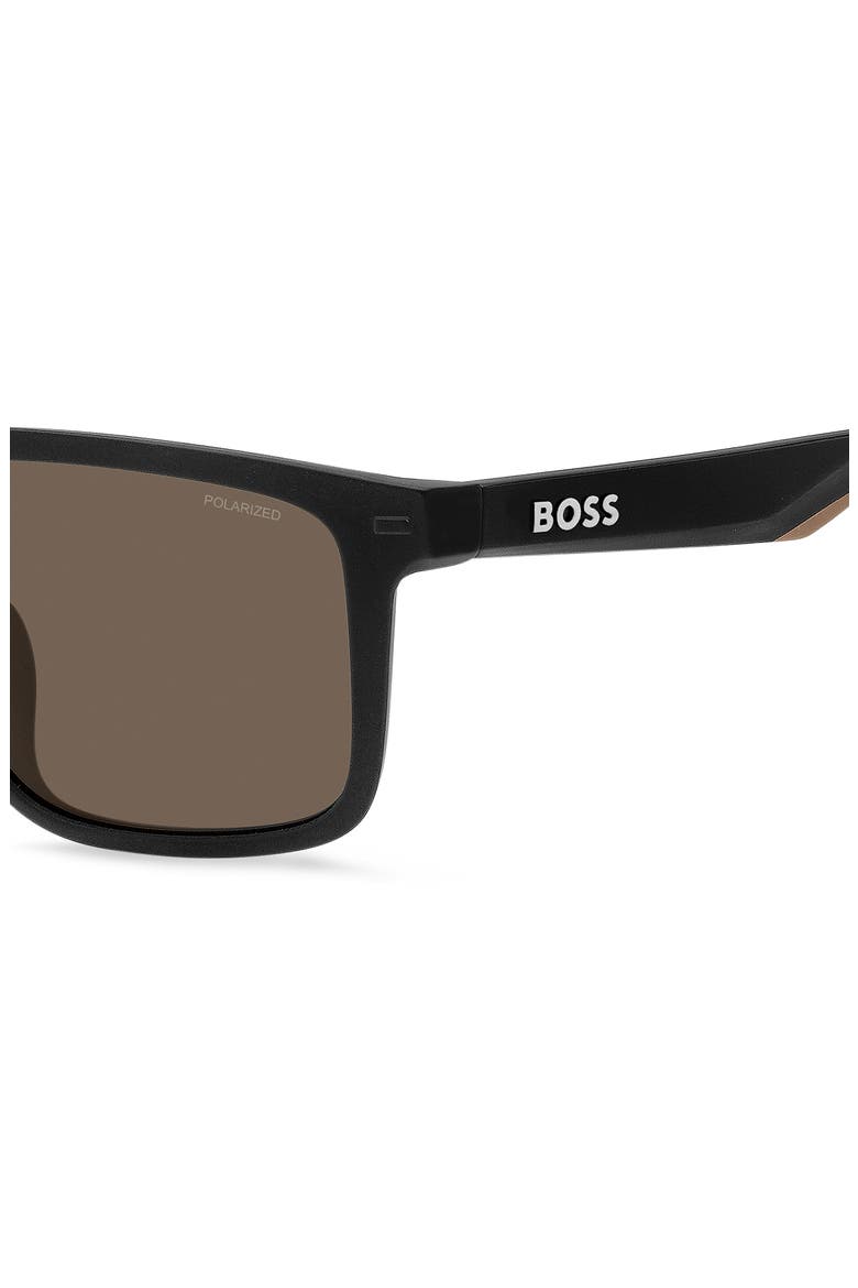 1542/F/S Polarized Rectangular Sunglasses, Alternate, color, MATTE BLACK BEIGE