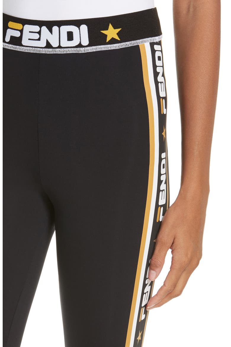 x FILA Mania Logo Leggings, Alternate, color, BLACK