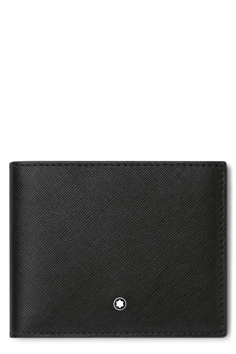 Sartorial Leather Bifold Wallet, Main, color, BLACK