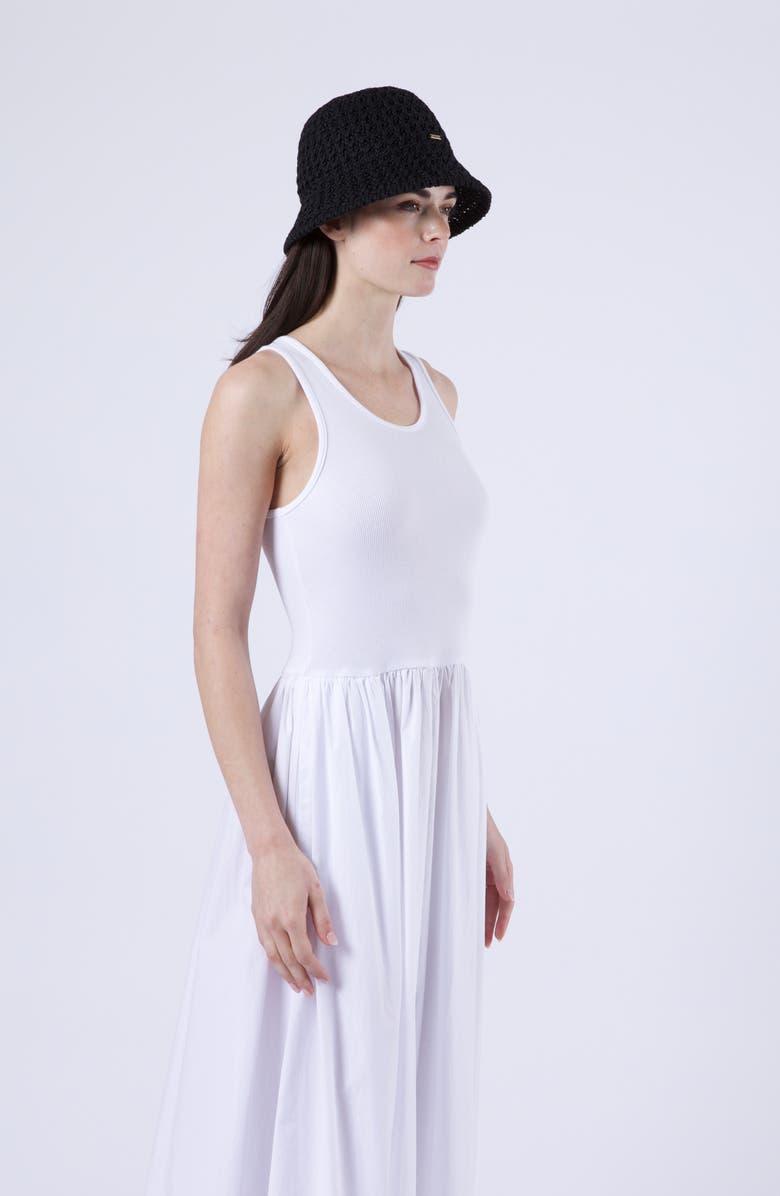 Eugenia Kim Anais Straw Bucket Hat, Alternate, color, Black