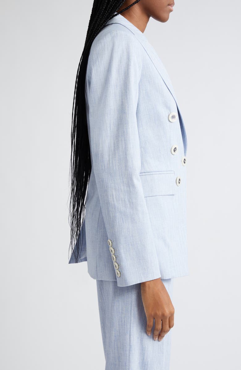 Veronica Beard Gaya Metallic Stripe Cotton Blend Dickey Jacket, Alternate, color,