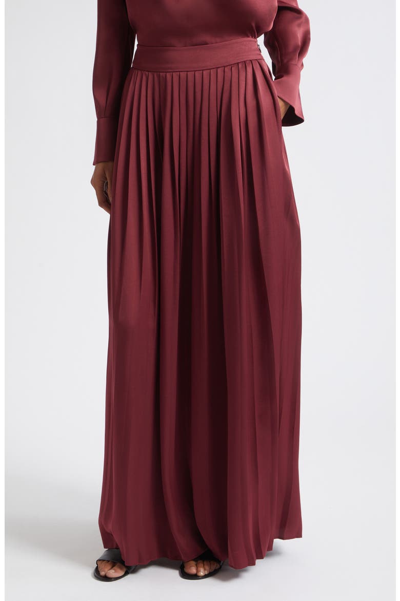 Dillon Pleated Skirt, Main, color, WINE