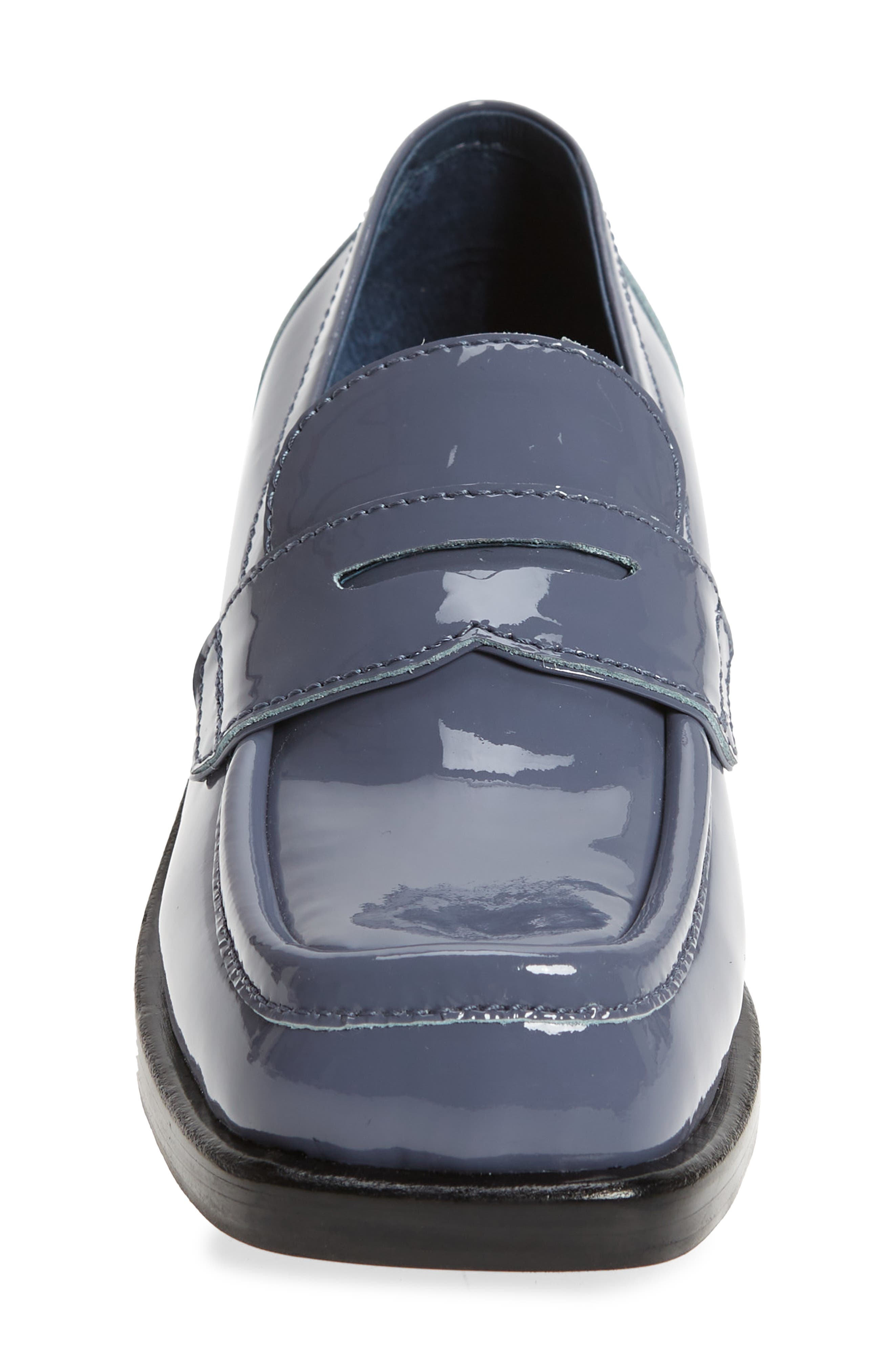 Sorbonne Penny Loafer, Alternate, color, DUSTY NAVY PATENT