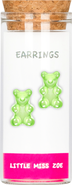 Little Miss Zoe Kids' Sterling Silver Gummy Bear Stud Earrings in Gift Bottle