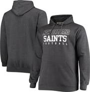 FANATICS Men's Fanatics Branded Heathered Charcoal New Orleans Saints Big & Tall Practice Pullover Hoodie