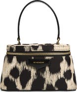 Givenchy Mini Antigona Leopard Jacquard Vanity Case Handbag