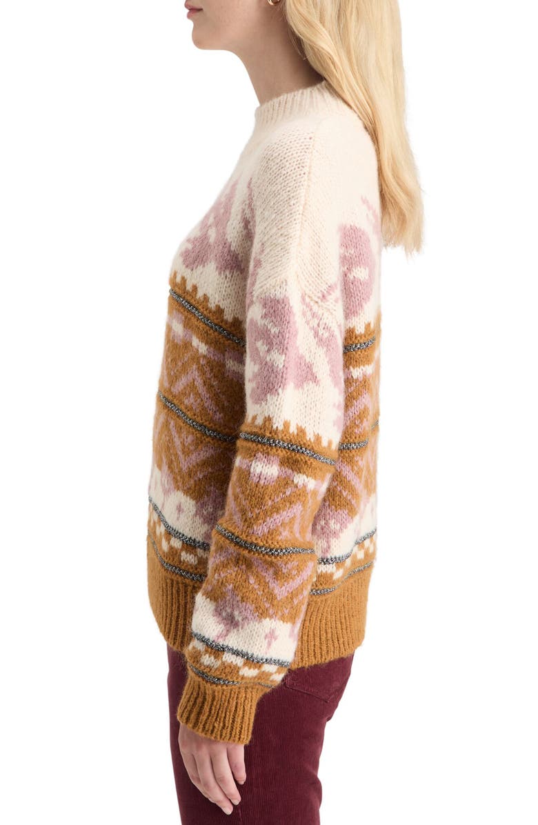 Scotch & Soda Fair Isle Metallic Sweater, Alternate, color, 