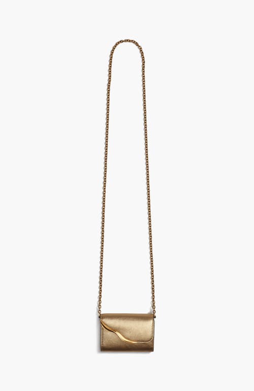 Donna Karan New York Malverne Metallic Wallet On String In Gold