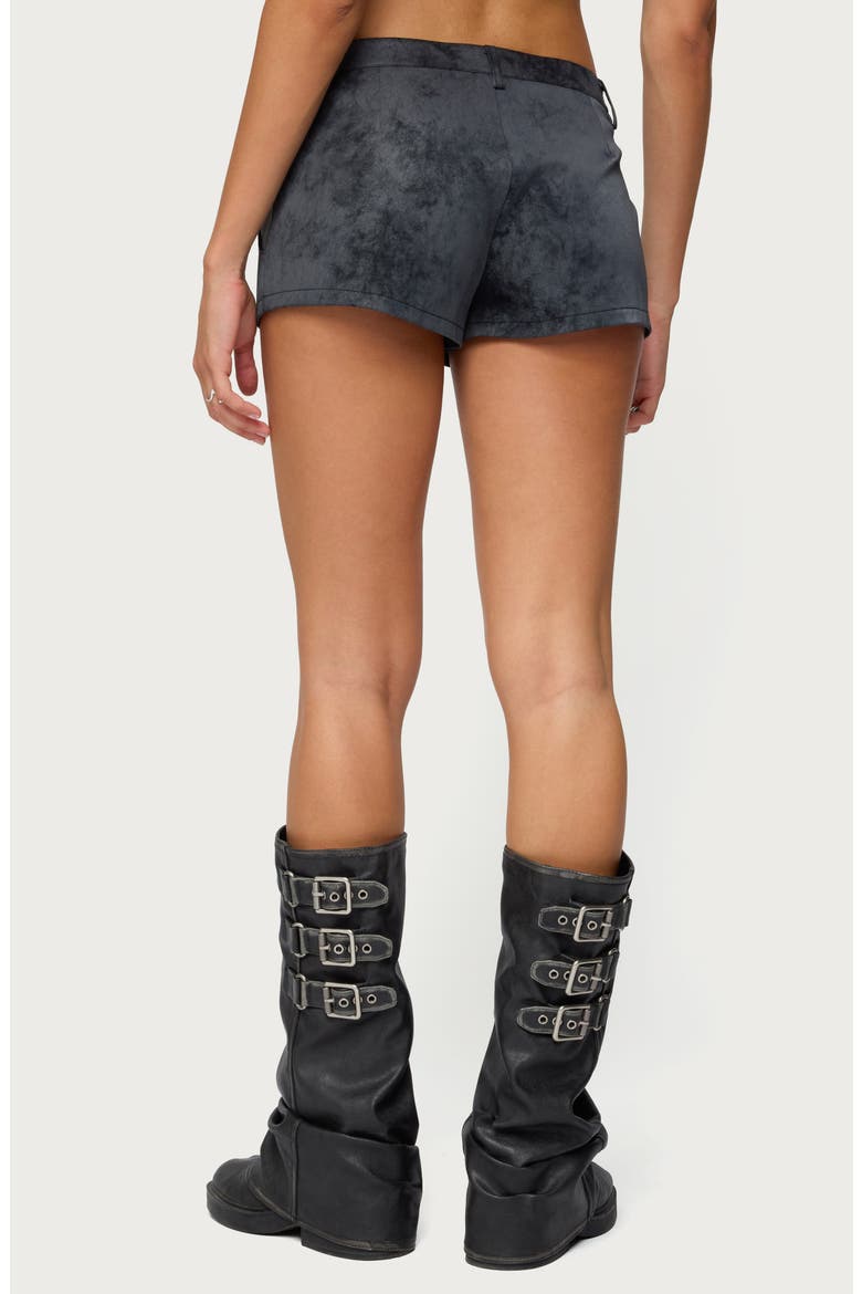 Rhiley Contrast Faux Suede Shorts, Alternate, color, DARK-GRAY