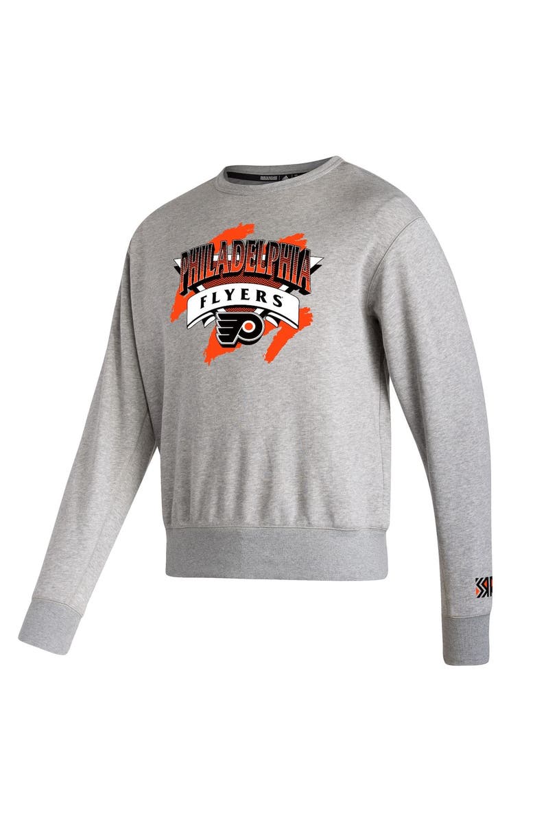 adidas Men's adidas Gray Philadelphia Flyers Reverse Retro 2.0 Vintage Pullover Sweatshirt, Alternate, color,