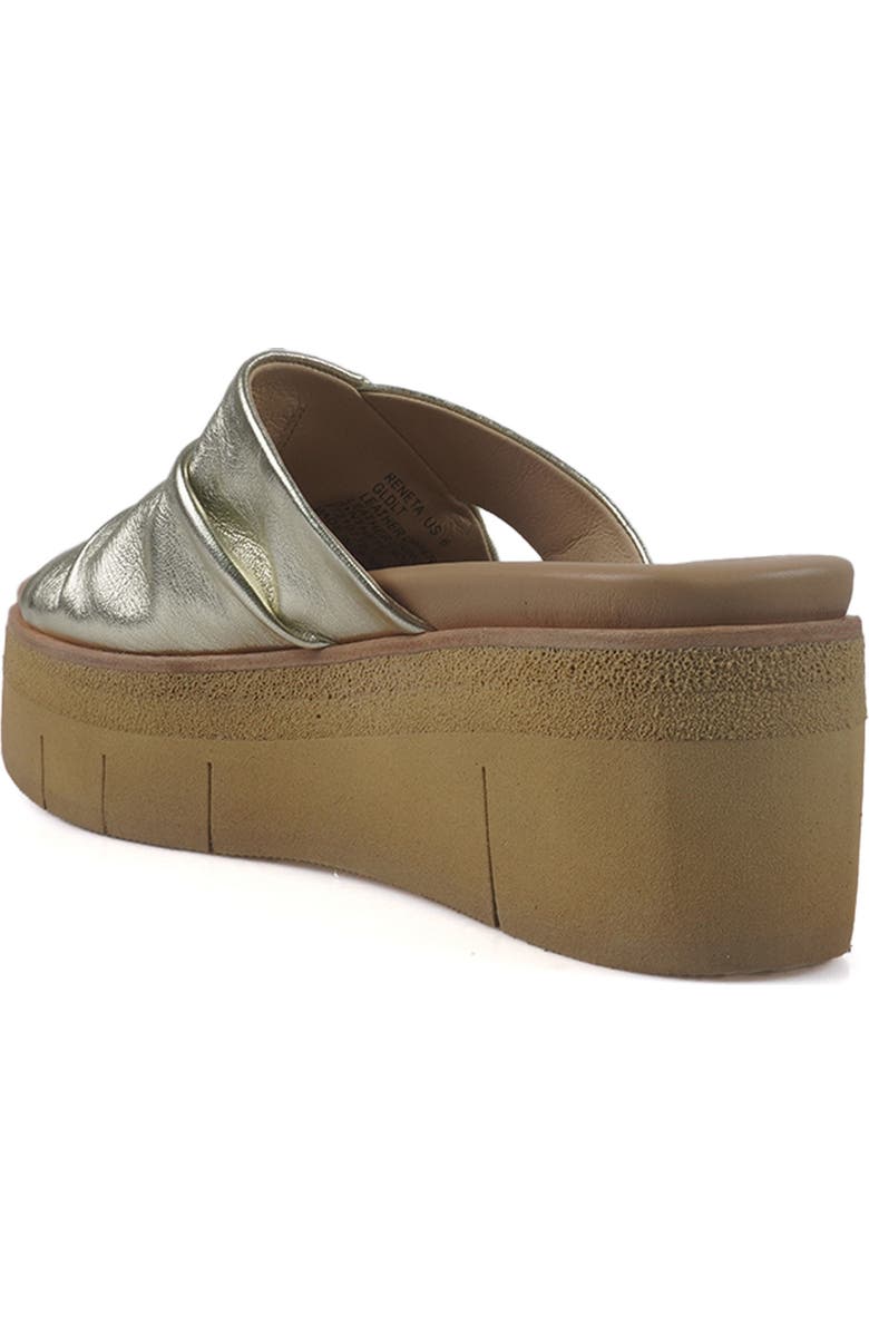 National Comfort Reneta Platform Leather Sandal, Alternate, color, Gold