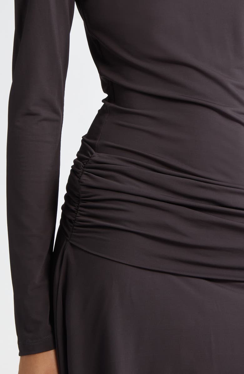 Paloma Wool Salina Ruched Long Sleeve Jersey Dress, Alternate, color, 