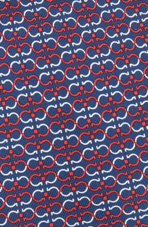Ferragamo Silk Tie Ties And Bow Ties Multicolor In Navy/rosso