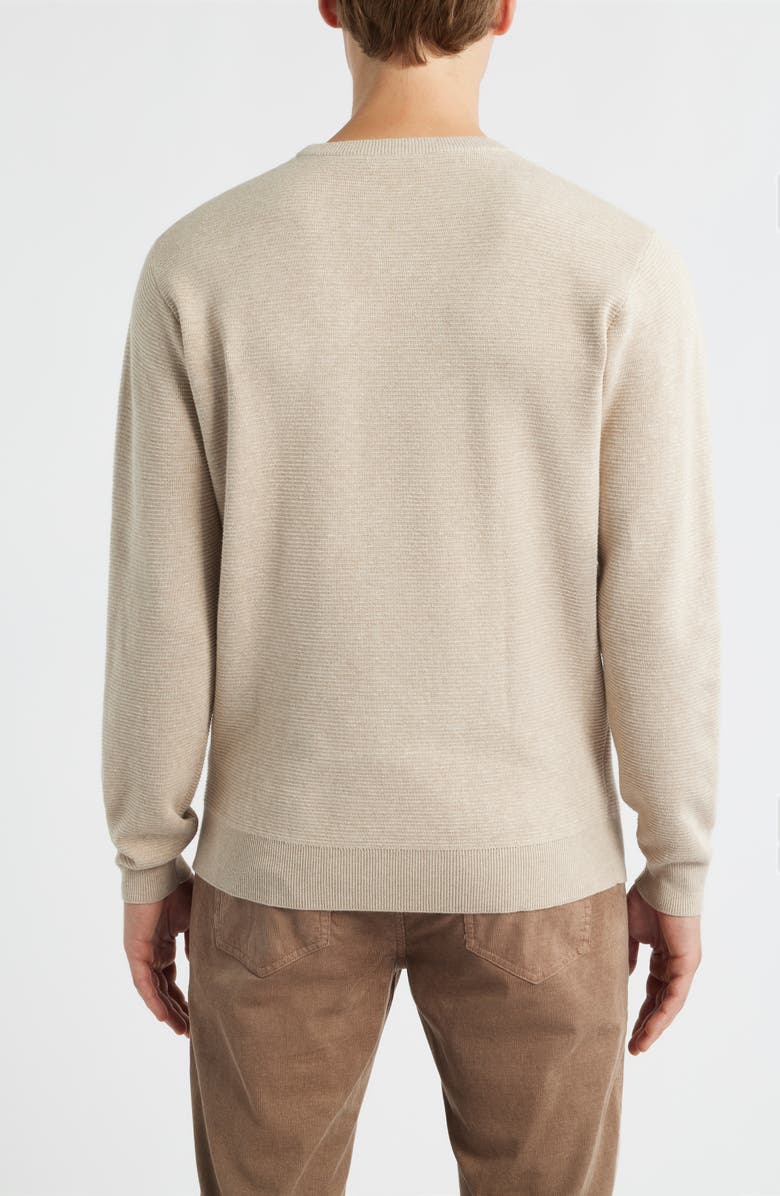 Peter Millar Coolspun Texture Sweater, Alternate, color, Truffle