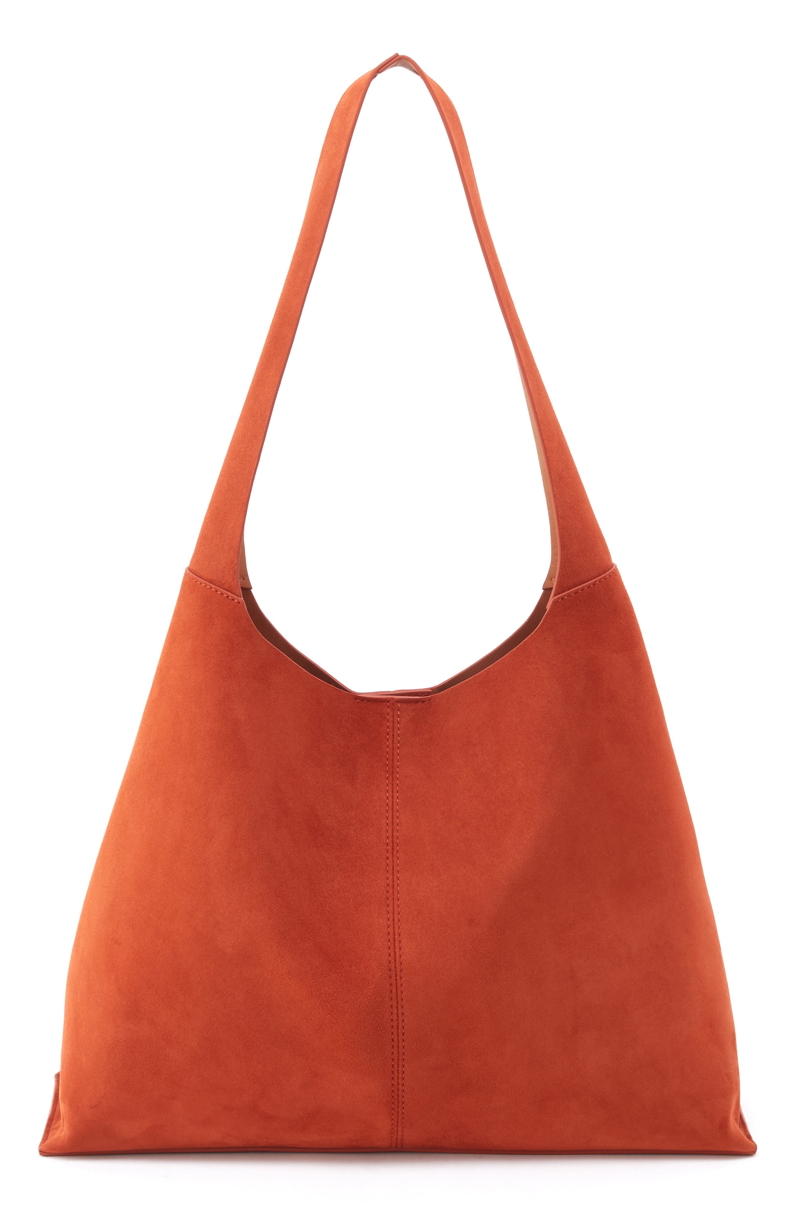 HOBO Large Joni Leather Shoulder Bag, Main, color, Cognac