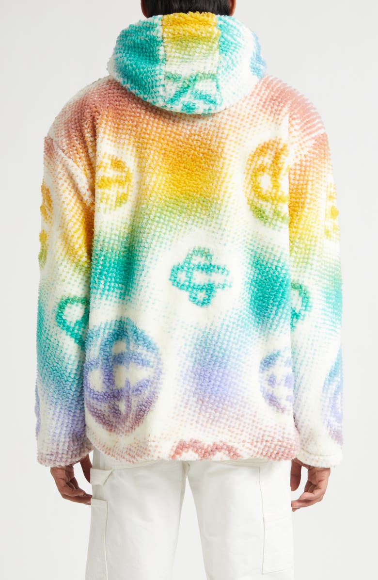 Casablanca Halftone Monogram Fleece Jacket, Alternate, color, Halftone Monogram