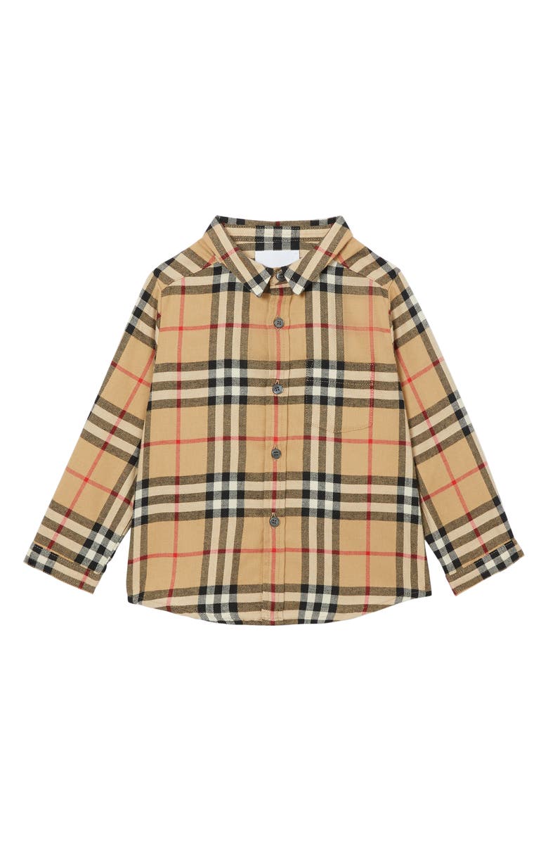 Burberry Fredrick Check Flannel Shirt, Main, color, 