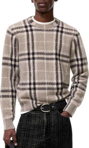 Burberry Check Cashmere Sweater
