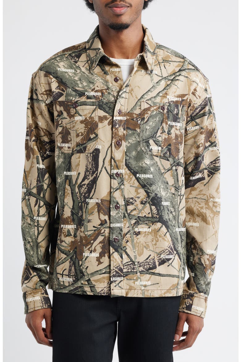Sensation Hunting Camouflage Hunting Button-Up Shirt, Alternate, color, CAMO