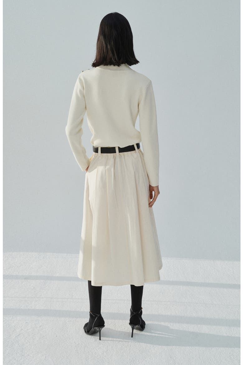 Button Trim Sweater, Alternate, color, ECRU