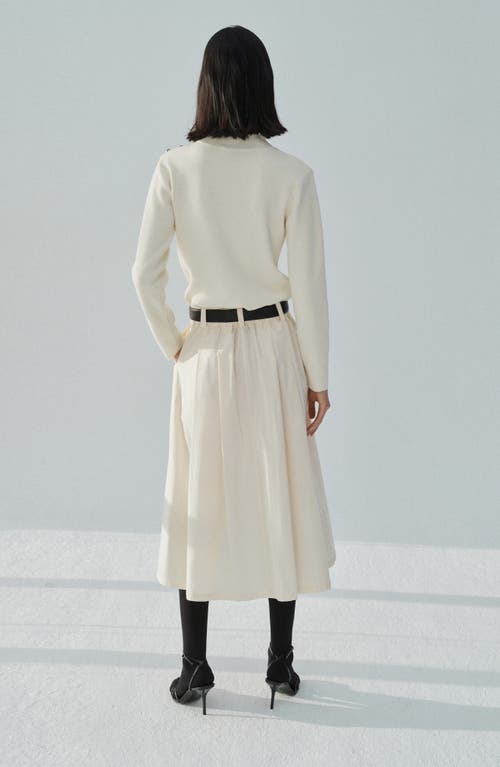 MANGO MANGO BUTTON TRIM SWEATER 