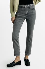 MANGO Claudia Crop Slim Fit Jeans