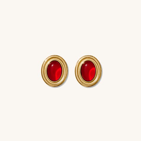 Vintage Ruby Earrings