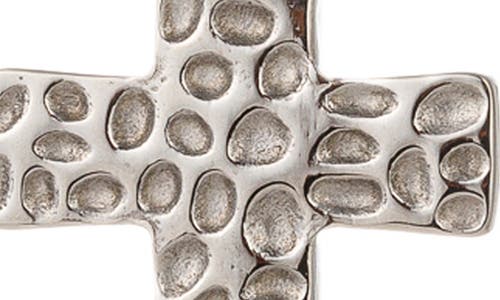 Eye Candy Los Angeles Elliot Cross Pendant Necklace In Silver