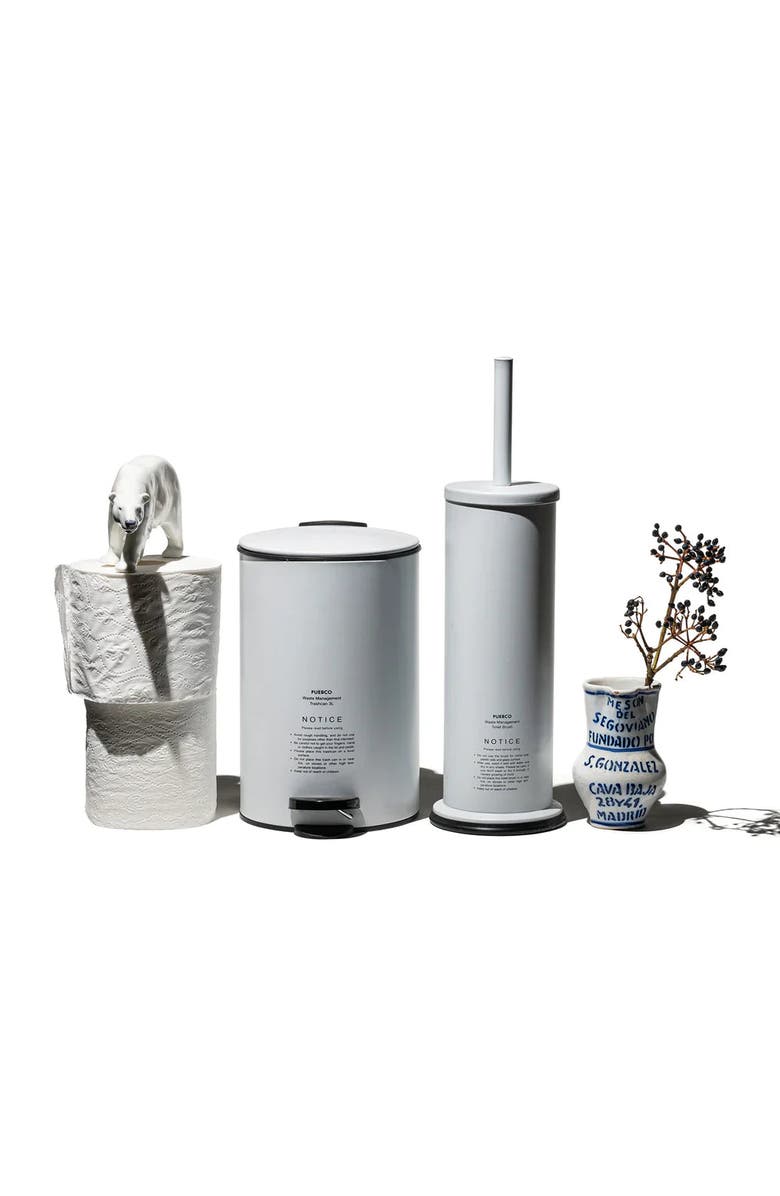 PUEBCO Trash Can, Alternate, color, White