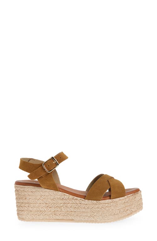 Cordani Bazil Espadrille Ankle Strap Platform Wedge Sandal In Cuero