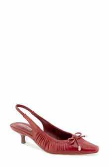 Mango Kitten Heel Slingback Pump