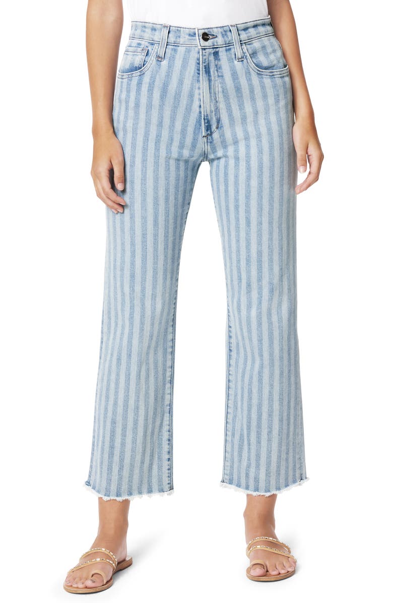 Joe's The Blake Stripe Fray Hem Crop Jeans, Main, color, 