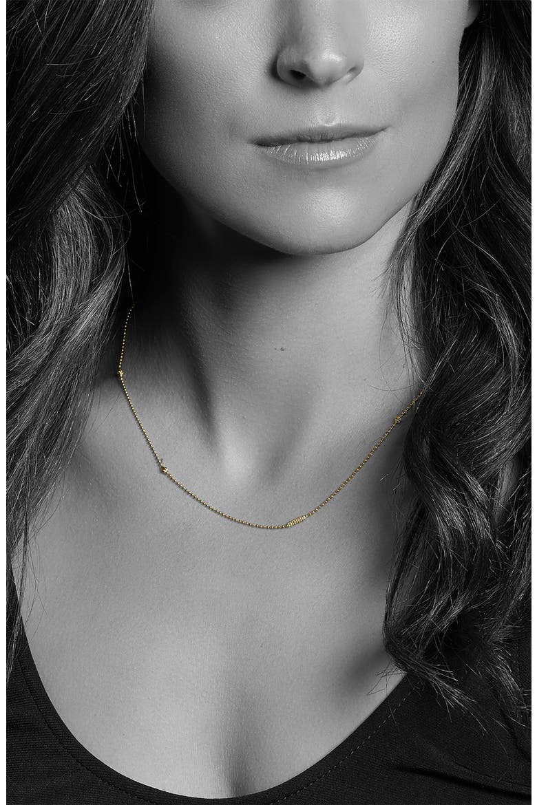 Caviar Bars & Cages Chain Necklace, Alternate, color, GOLD