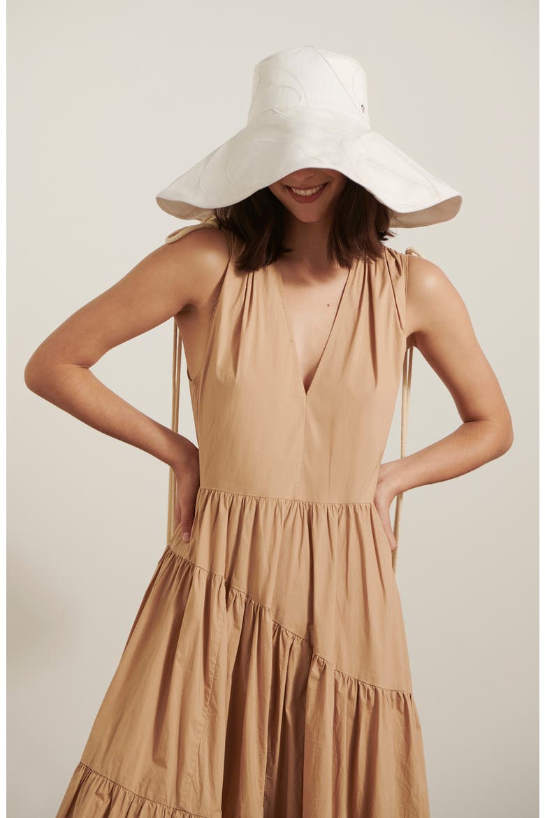 Raffia Fedora, Alternate, color, NOUGAT/ ATLAS