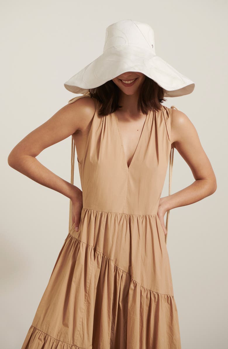 Helen Kaminski Raffia Fedora, Alternate, color, Nougat/ Atlas