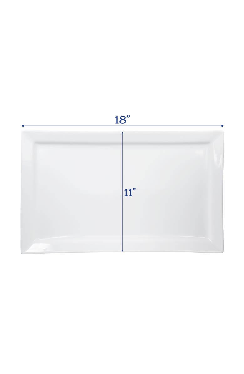 BIA Cordon Bleu Set of 2 Rectangular Platters, Alternate, color, White