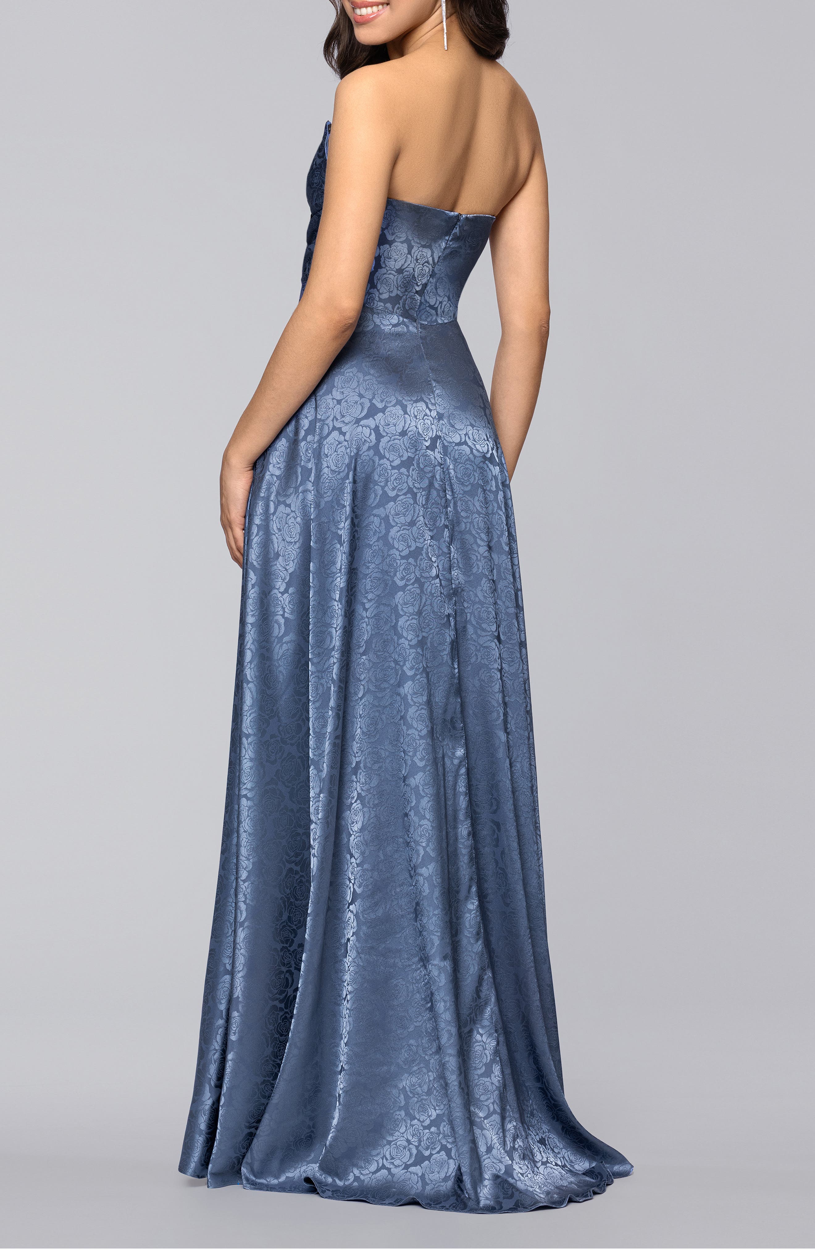 Jaquard Strapless Gown - image 4
